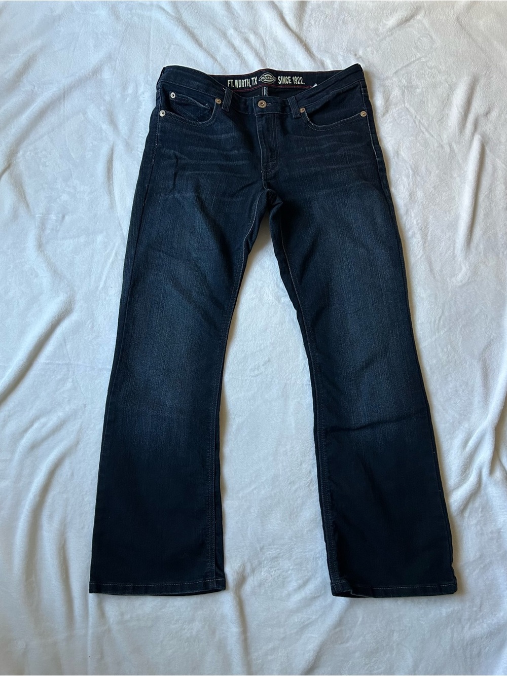 Dickies Women's Slim Fit Denim Jeans Size 18 Dark Wash Stretch